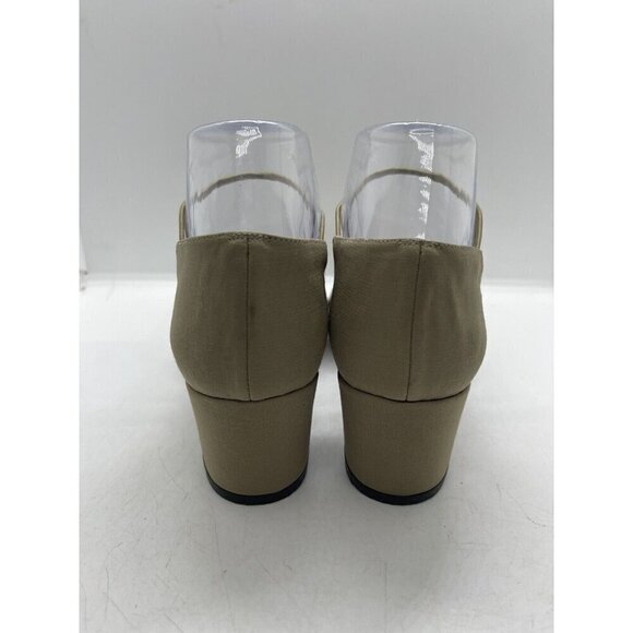 VanEli Beige Square Toe Block Heel Pumps Vintage 90’s Size 7.5N Dress Shoes - Picture 4 of 10